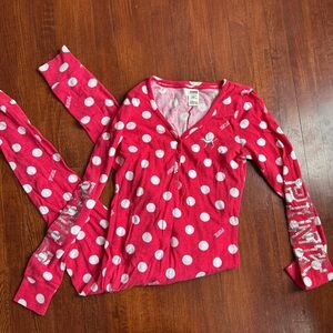 Rare VS PINK Onesie Sleep Pajamas PJs BLING
